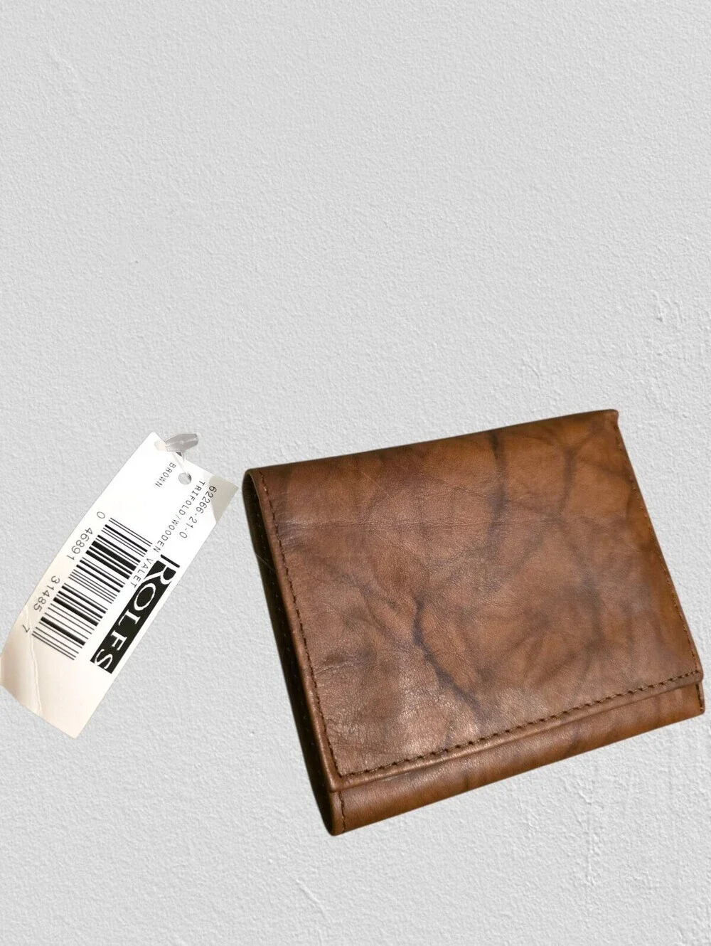 NWT ROLFS Brown Leather Men's Wallet Organizer Brown Valet Leather